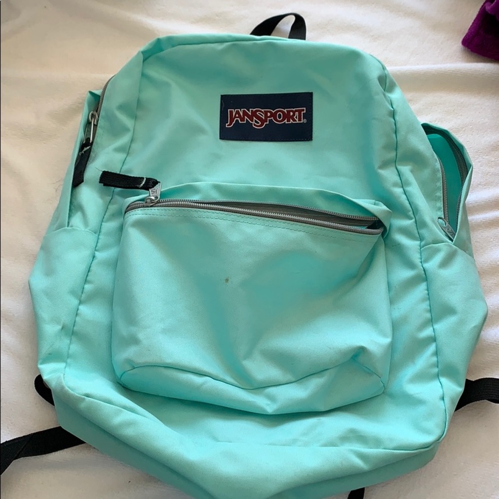 Light blue jansport backpack